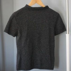 Cashmere short sleeve, mock neck